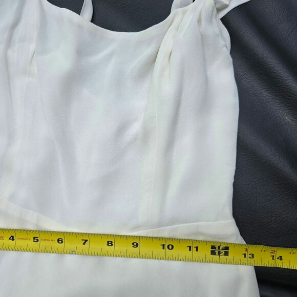 Reformation Coquette Bride Bachelorette Sheer Dainty Romantic White Mini Dress 6 - Picture 12 of 12